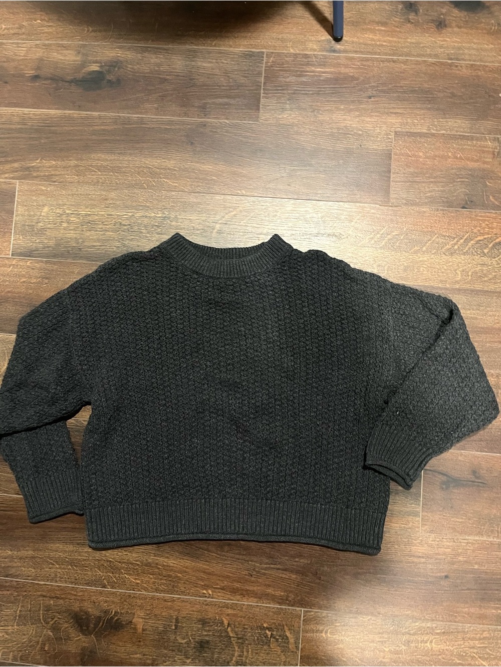 Universal Thread Dark Grey Textured Crewneck Sweater